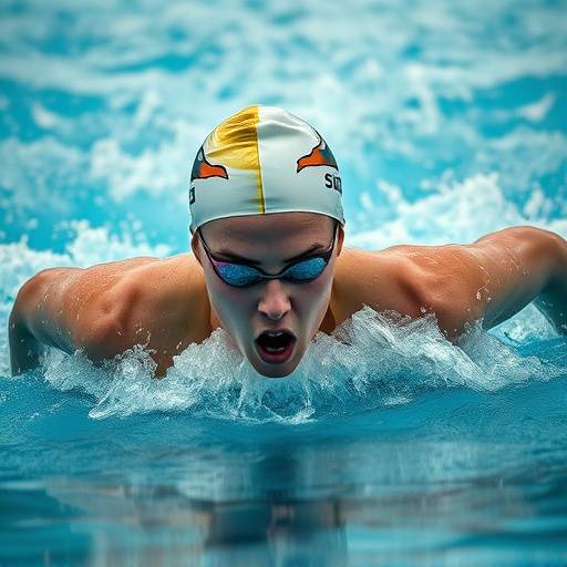 Federica Pellegrini durante una gara di nuoto
